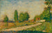 Kylän reunalla - Georges Seurat — näkymä teoksesta
