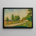 Kylän reunalla - Georges Seurat — kehystetty taideteos seinällä