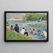 Uimareiden tutkimus uimareista Asnièresissä - Georges Seurat — kehystetty taideteos seinällä