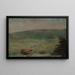 Saint-Ouenin maisemamaalaus - Georges Seurat — kehystetty taideteos seinällä