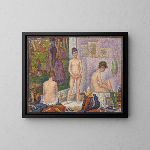 Les poseuses ensemble - Georges Seurat — kehystetty taideteos seinällä