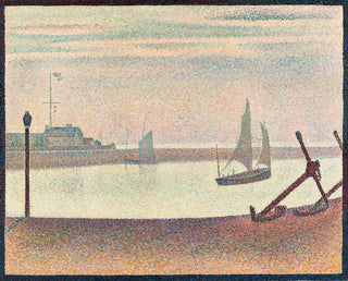 Le canal à Gravelines au crépuscule - Georges Seurat — näkymä teoksesta