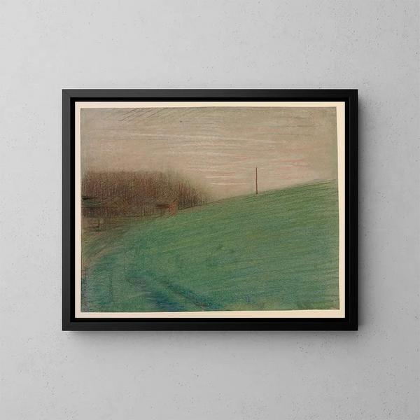 La Prairie - Georges Seurat — kehystetty taideteos seinällä