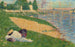 Georges Seurat | La Seine avec Vêtements sur la Rive, Étudy for Baigneurs à Asnières — näkymä teoksesta