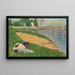 Georges Seurat | La Seine avec Vêtements sur la Rive, Étudy for Baigneurs à Asnières — kehystetty taideteos seinällä