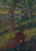 Nainen puistossa - Georges Seurat — näkymä teoksesta