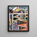 Collection décors et couleurs Pl03 - Georges Valmier — kehystetty taideteos seinällä