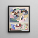 Collection décors et couleurs Pl11 - Georges Valmier — kehystetty taideteos seinällä