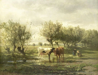 Vaches au bord d'un étang - Gerard Bilders — näkymä teoksesta