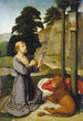 Pyhä Hieronymus erämaassa - Gerard David — näkymä teoksesta