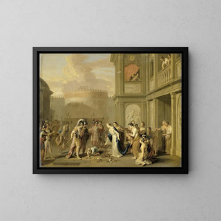 Gerard Hoet - Queen Cleophis Offering Wine to Alexander the Great after his Conquest of Mazaka.webp