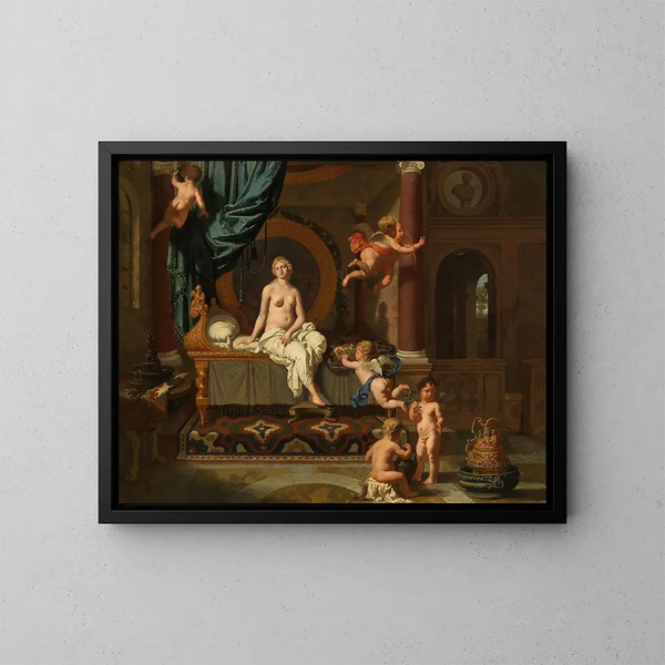 Herse attendant l'arrivée de Mercure - Gerard de Lairesse — kehystetty taideteos seinällä