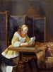 Nainen lukemassa kirjeen Alankomaissa - Gerard ter Borch — näkymä teoksesta