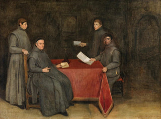 Neljä franciscalaista munkkia - Gerard ter Borch — näkymä teoksesta