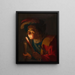 Poika puhaltaa hiillosta - Gerard van Honthorst — kehystetty taideteos seinällä