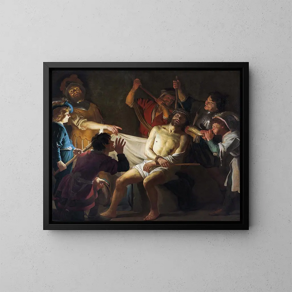 Kristuksen ristiinnaulitsemisesta - Gerard van Honthorst — kehystetty taideteos seinällä