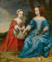 Kaksinkertainen muotokuva prinssi Guillaume III:sta (1650-1702) ja hänen tätinsä Marie:sta, Orangen prinsessa (1642-1688), lapset - Gerard van Honthorst — näkymä teoksesta