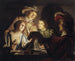 Ryhmä musiikkia kynttilän äärellä - Gerard van Honthorst — näkymä teoksesta
