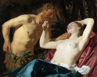 Satyre et Nymphe - Gerard van Honthorst — näkymä teoksesta