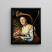 Bergère- ja kyyhkysiä - Gerard van Honthorst — kehystetty taideteos seinällä
