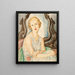 Dame devant un miroir - Gerda Wegener — kehystetty taideteos seinällä
