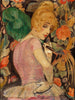 Portrait de Lili Elbe avec un éventail de plumes vertes - Gerda Wegener — näkymä teoksesta