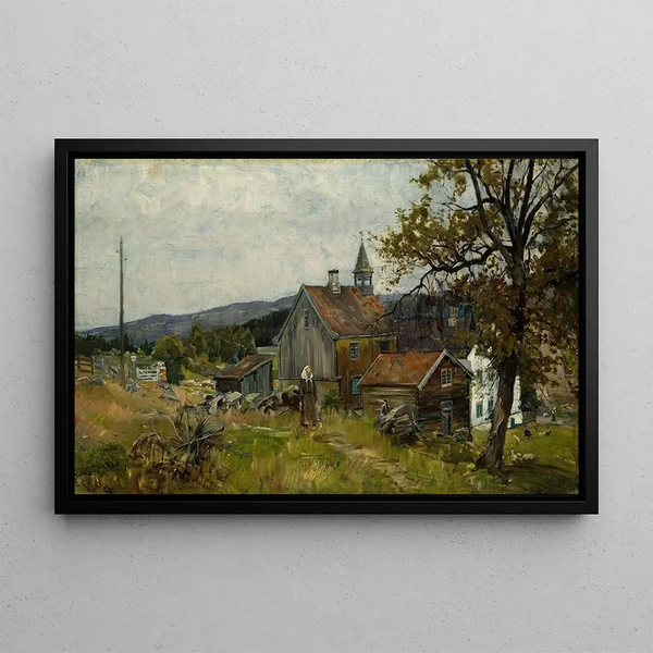 Gerhard Munthe — kehystetty taideteos seinällä