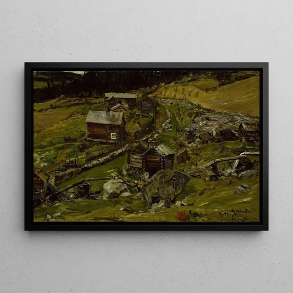 Gerhard Munthe — kehystetty taideteos seinällä