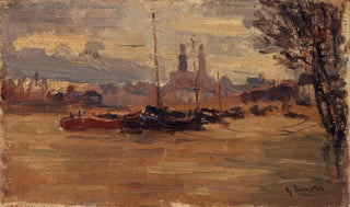 Germain Eugne Bonneton - La Seine au pont des Invalides inondations de 1910.webp