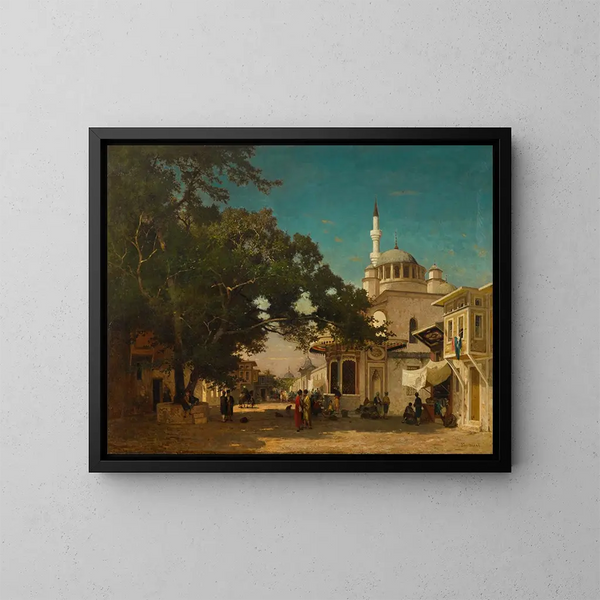 La fontaine du sultan Abdülhamid Ier à Constantinople - Germain Fabius Brest — kehystetty taideteos seinällä