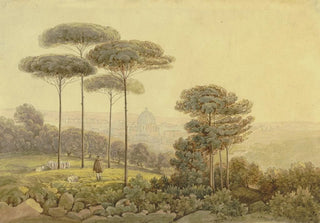 German School - Blick auf Florenz von einer mit Bumen bewachsenen Anhhe.webp