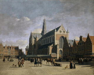 Gerrit Adriaensz Berckheyde - The Market Place in Haarlem.webp