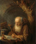 Un ermite - Gerrit Dou — näkymä teoksesta