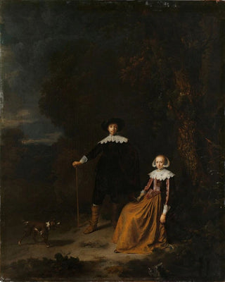 Gerrit Dou - Portrait of a Couple in a Landscape.webp