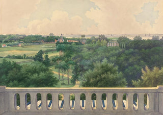 Gerrit Jan Schouten - Boschbeek Groenendaal View from Turret towards Kamerlaan Heernstede and Amsterdam.webp