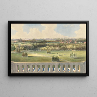 Gerrit Jan Schouten - Boschbeek Groenendaal View from Turret towards Posthuis Blanchisferies Haarlem and Zantvaard.webp