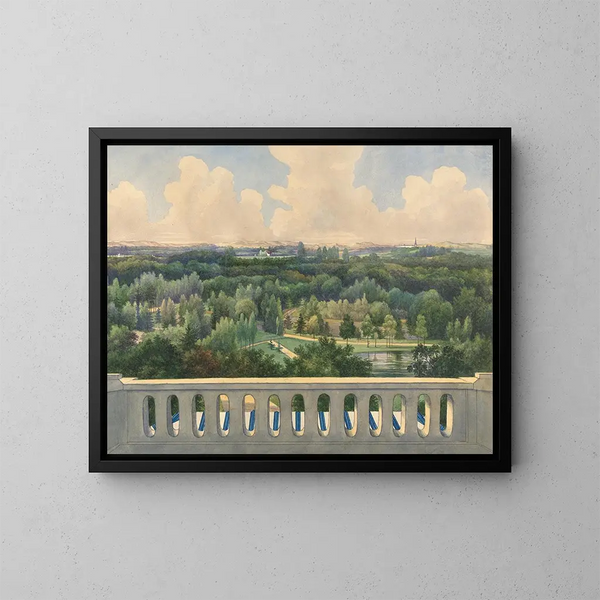 Vue de Boschbeek Groenendaal vers Leidschevaart et Zandvoort - Gerrit Jan Schouten — kehystetty taideteos seinällä