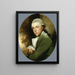 Mies vihreässä takissa - Gilbert Stuart — kehystetty taideteos seinällä
