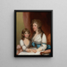 Portrait de Mme Samuel Dick et de sa fille - Gilbert Stuart — kehystetty taideteos seinällä