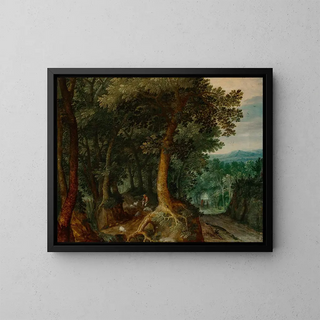 Gillis van Coninxloo - A shepherd in a wooded landscape.webp