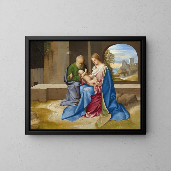 La Sainte Famille - Giorgione — kehystetty taideteos seinällä