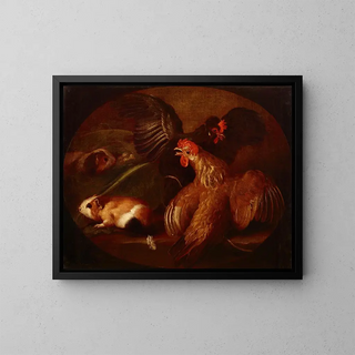 Giovanni Agostino Cassana - Hens and Guinea Pigs.webp