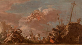 Giovanni Antonio Pellegrini - Le Dchargement en bord de Seine de marchandises en provenance de la Louisiane.webp