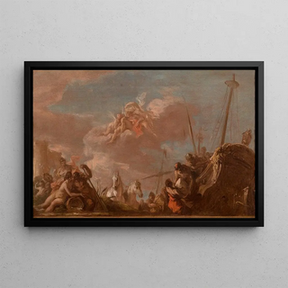 Giovanni Antonio Pellegrini - Le Dchargement en bord de Seine de marchandises en provenance de la Louisiane.webp