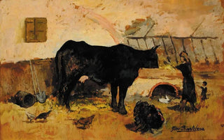 Giovanni Bartolena - Buoi alla mangiatoia.webp