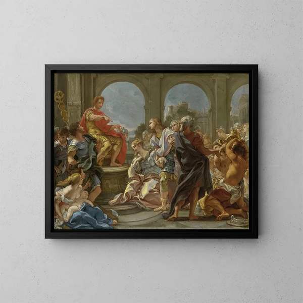 La Tempérance de Scipion - Giovanni Battista Gaulli — kehystetty taideteos seinällä