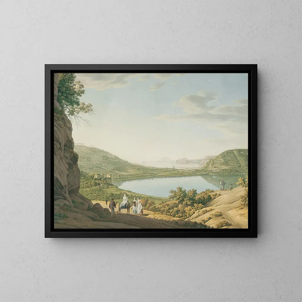 Lac d'Averne - Giovanni Battista Lusieri — kehystetty taideteos seinällä