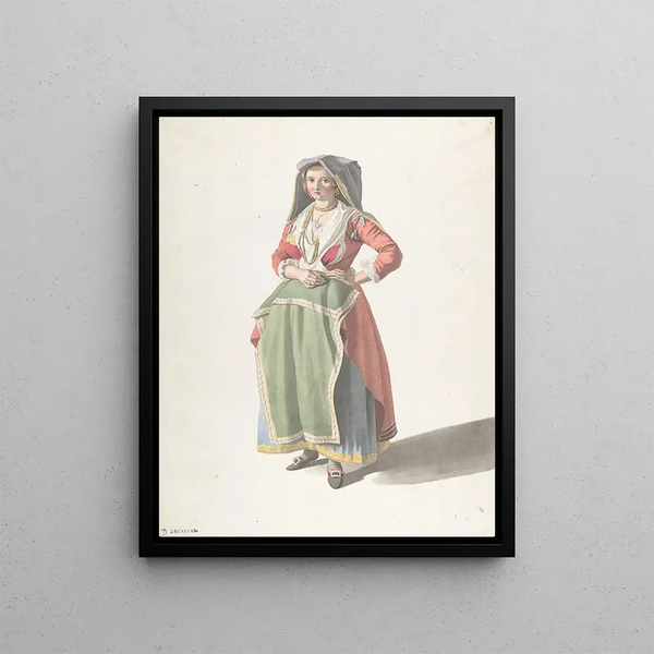 Giovanni Battista Lusieri - Young Woman Standing in Traditional Neapolitan Dress.webp