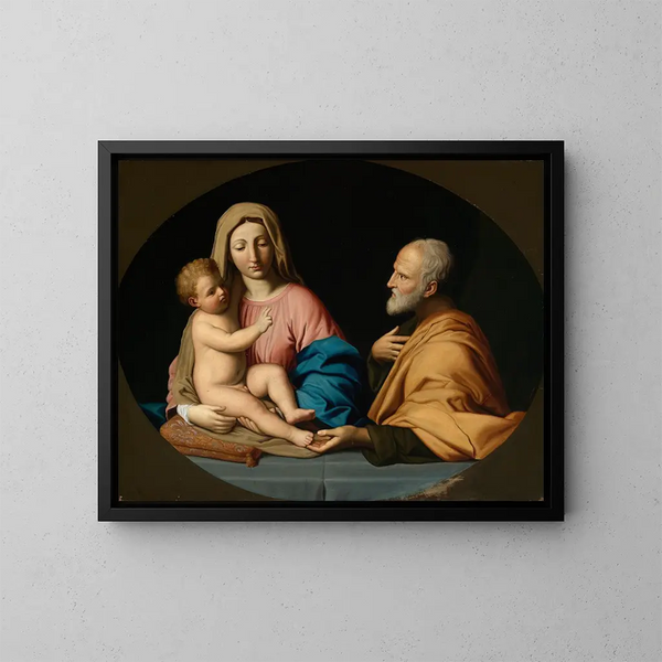 La Sainte Famille - Giovanni Battista Salvi da Sassoferrato — kehystetty taideteos seinällä
