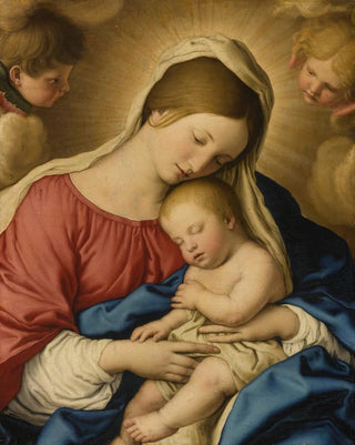 Giovanni Battista Salvi da Sassoferrato - The Madonna And Child With Two Putti.webp
